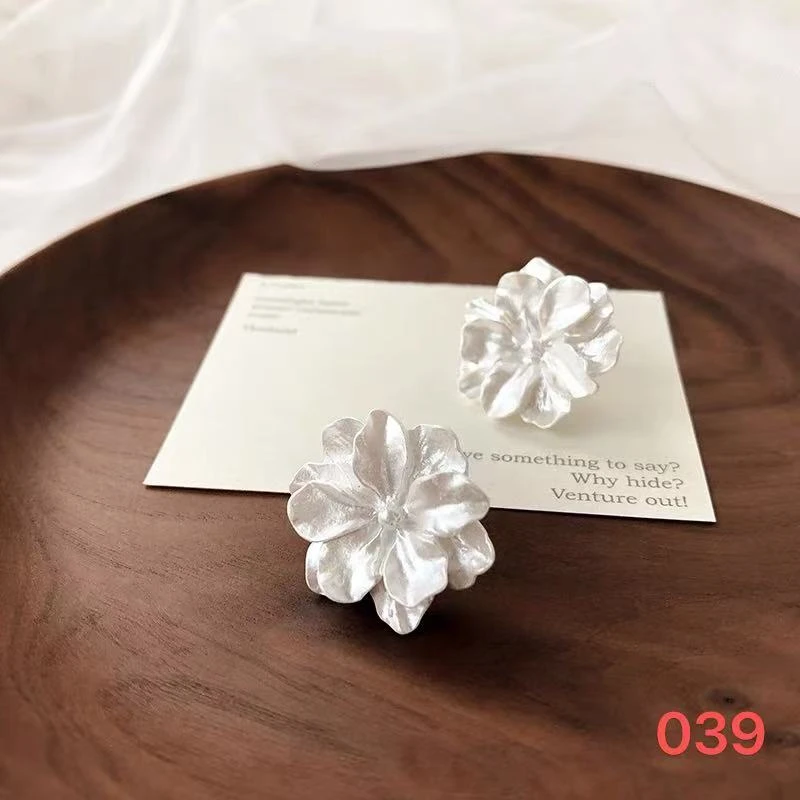 合金亚克力耳饰 树脂普通金属【初恋记忆】耳钉039