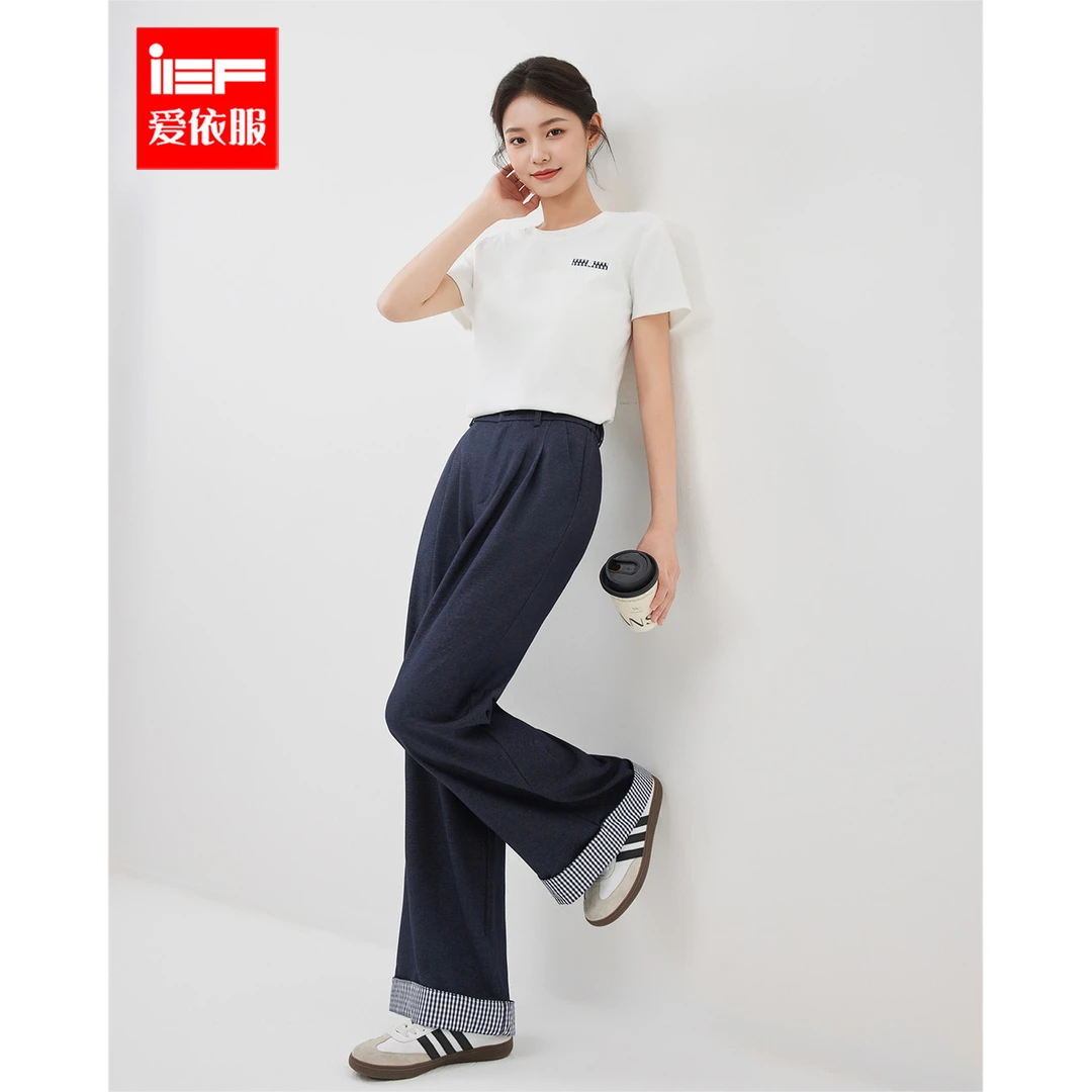 IEF/爱依服2025春季新款时尚韩系风显瘦设计感上下套裤欧若风