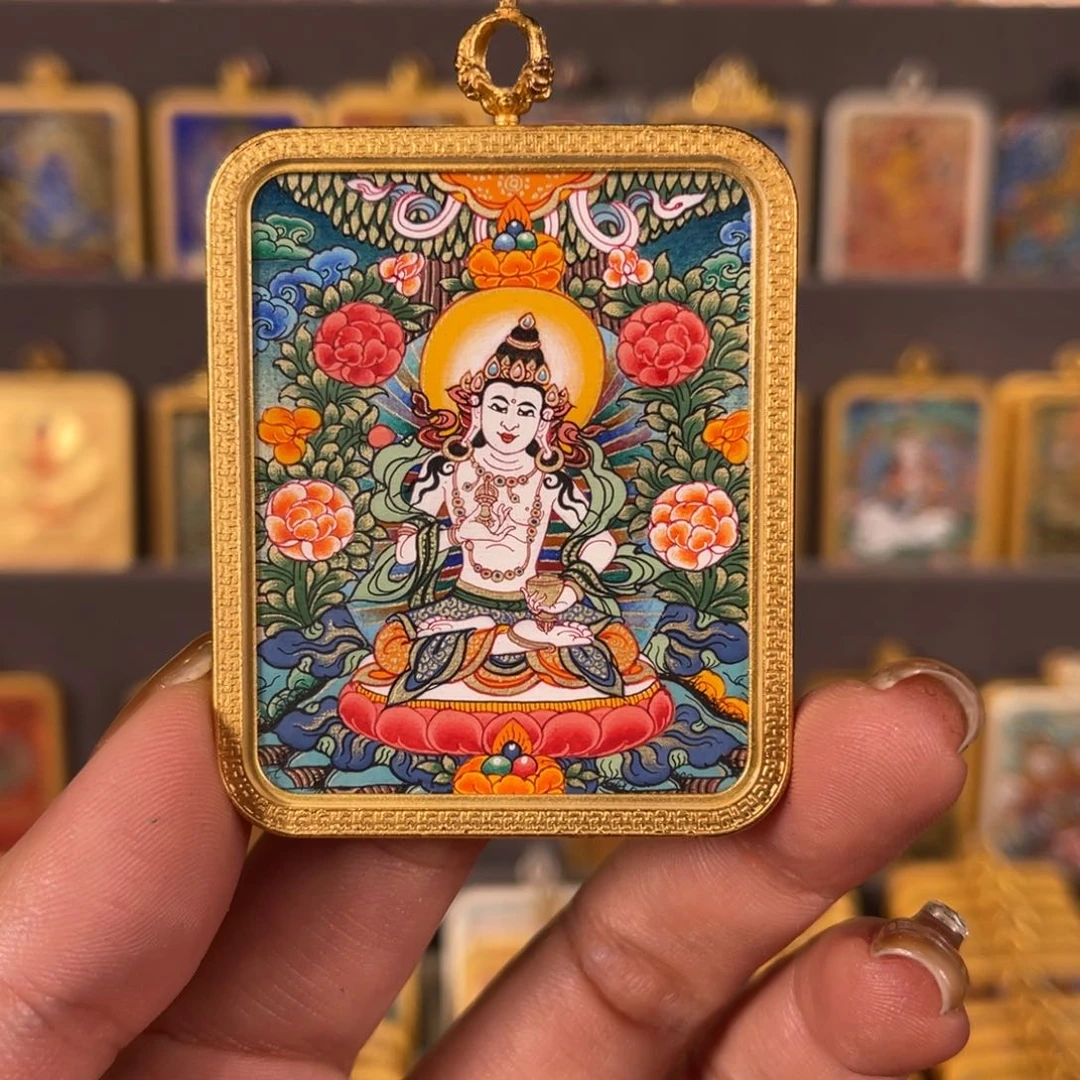 吊坠金刚萨垛青海热贡唐卡