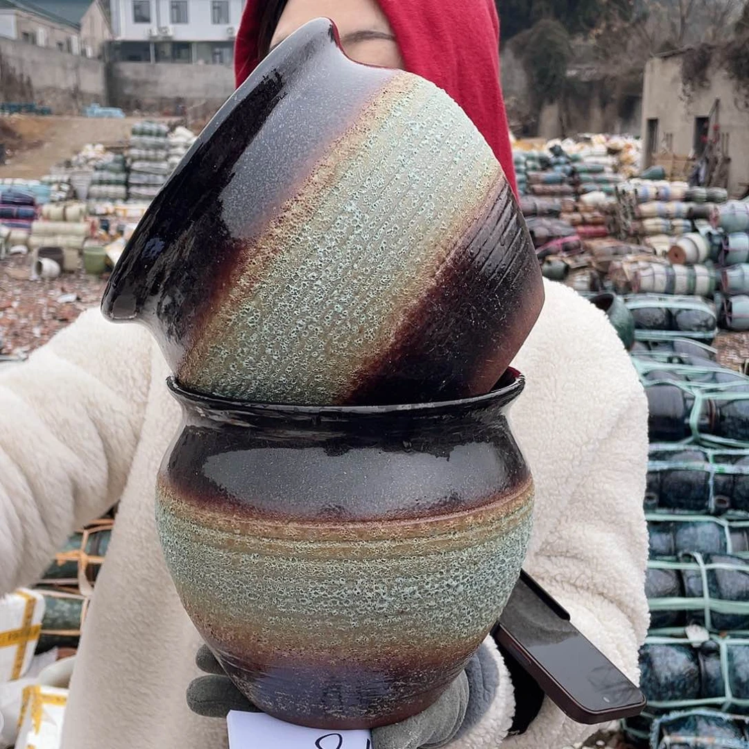 红陶王嫂花盆0212-348