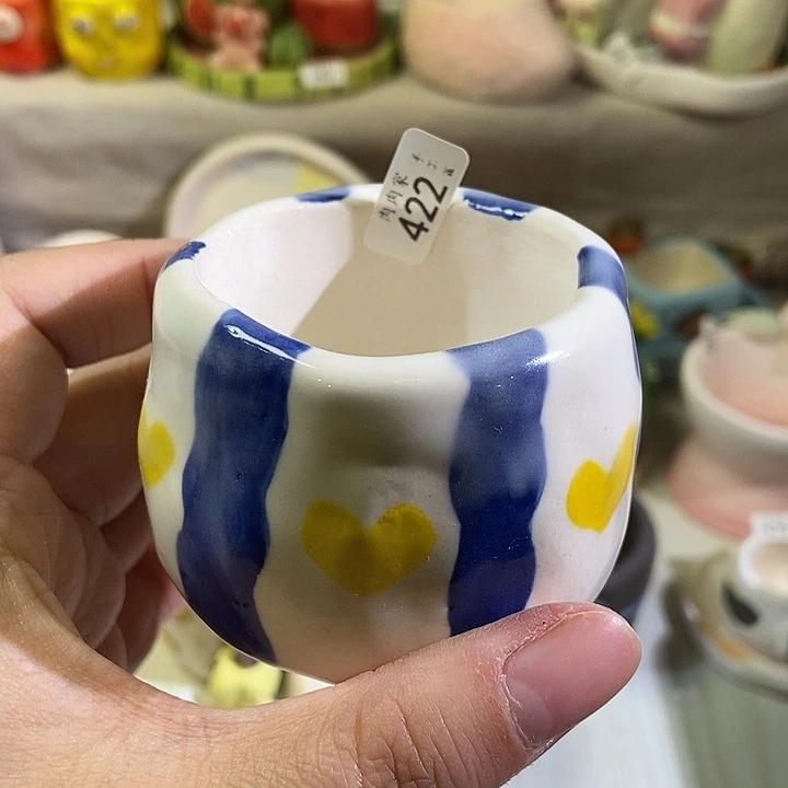 422手工手绘盆 满29包邮