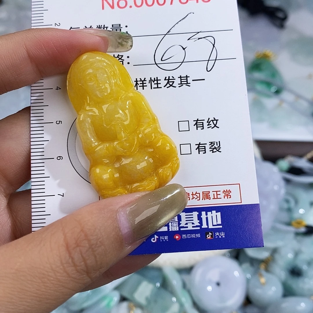 翡翠未镶嵌颈饰7848