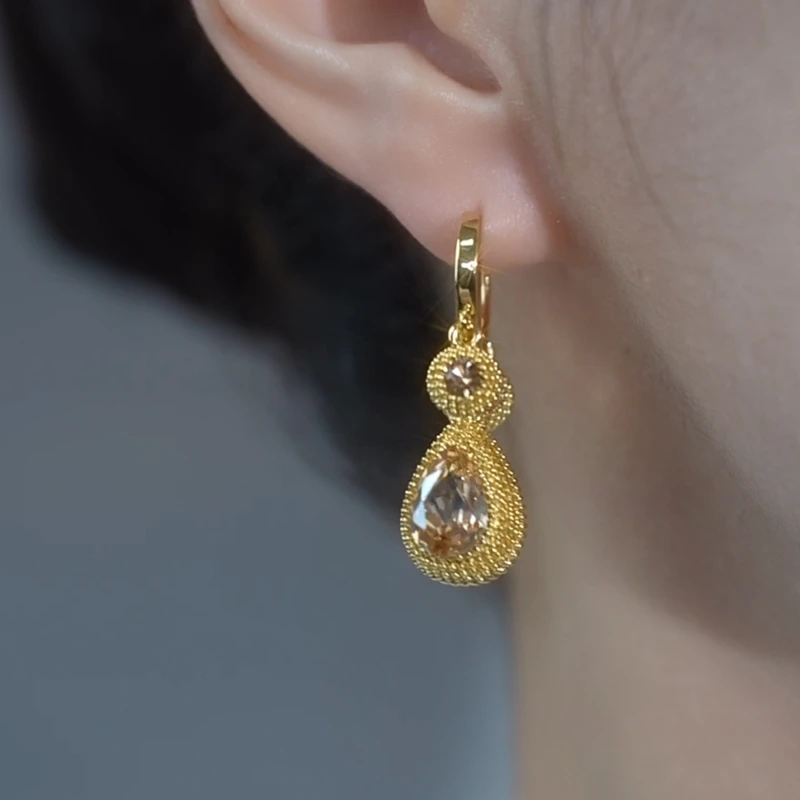 霓倾 铜合金耳饰 [灵动榴莲]金色高级感气质时尚榴莲耳环