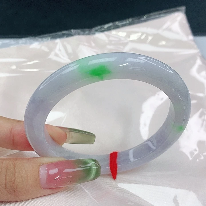 翡翠未镶嵌手镯圈56，04073