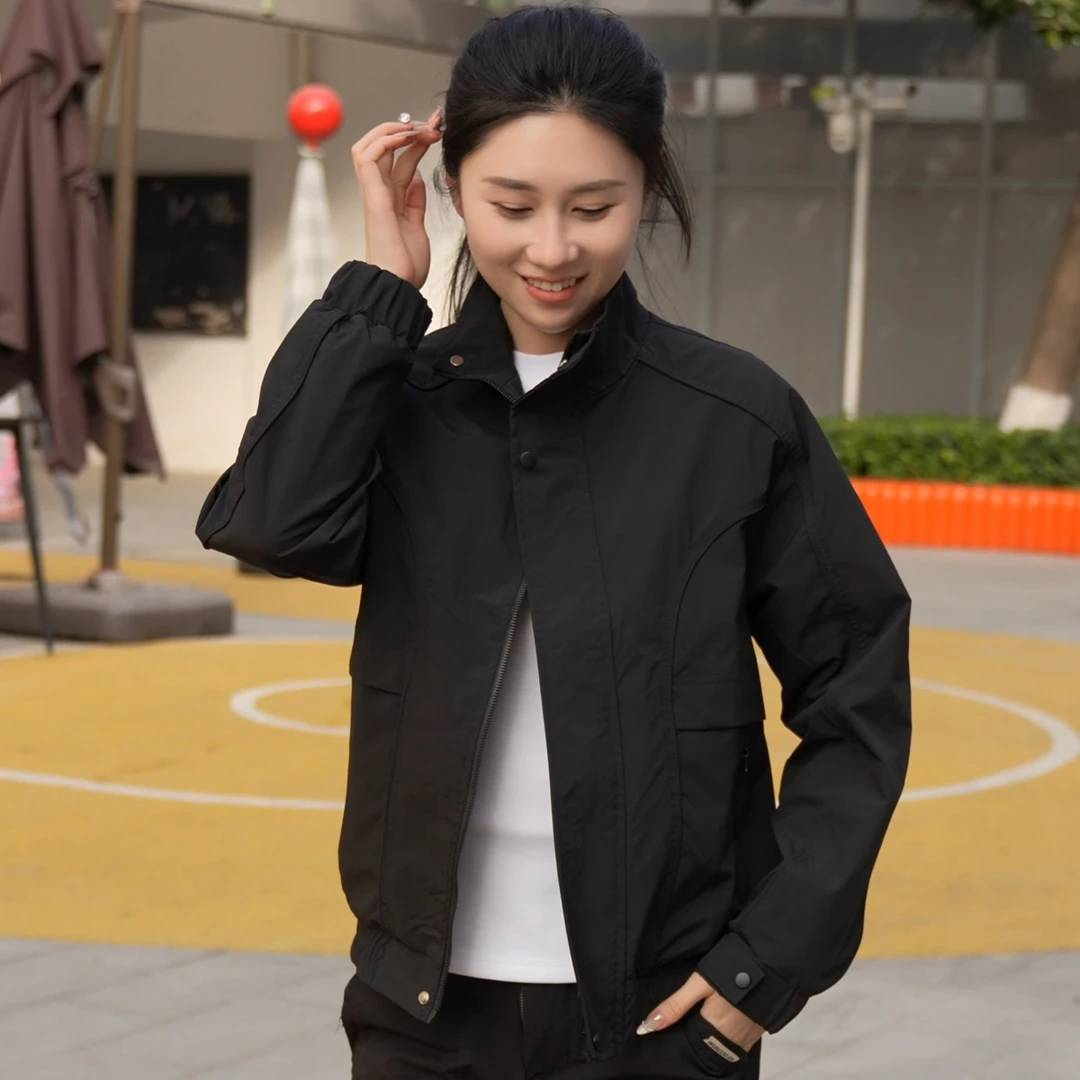 2025春装新款男士春秋季立领夹克简约潮流外套上衣休闲韩版时尚男