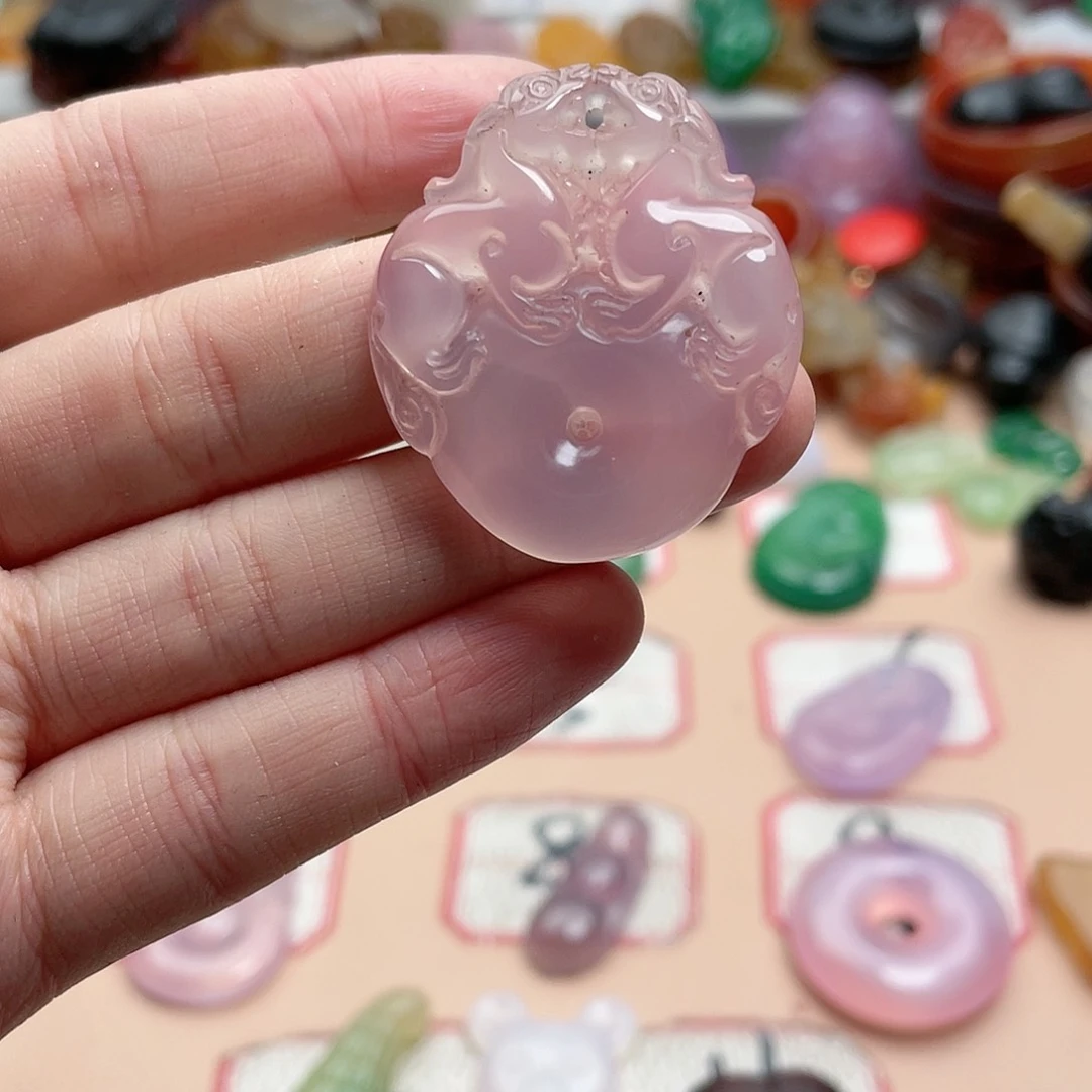 玛瑙/玉髓颈饰合金小*火