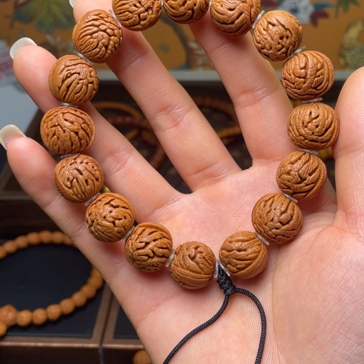 桃核手串龙纹桃核