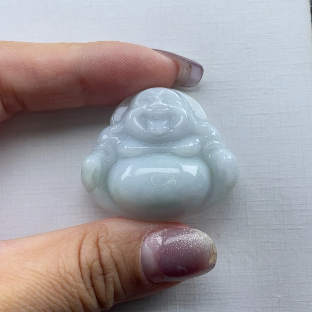 翡翠未镶嵌颈饰32尺寸佛公厚装微瑕介意勿拍不退不换