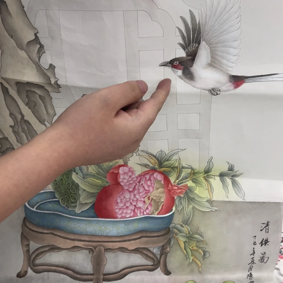 国画绘画作品多次