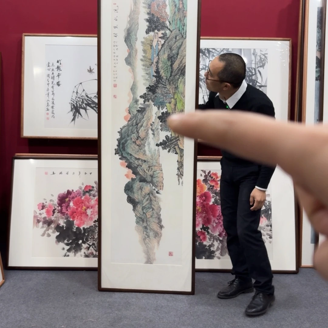 国画带框绘画210/60尺寸