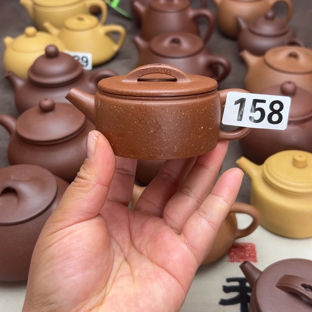 紫砂茶壶红降坡半手工80cc左右瑕疵