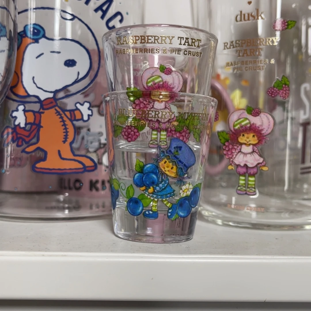 水晶玻璃吸管款草莓女孩酒杯