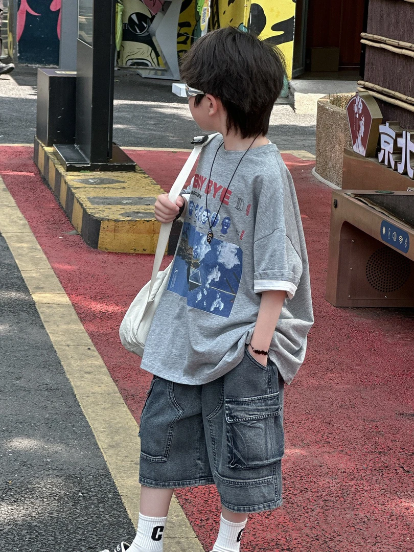 常规休闲风男B类夏季青中性短裤百搭夏装复古美式