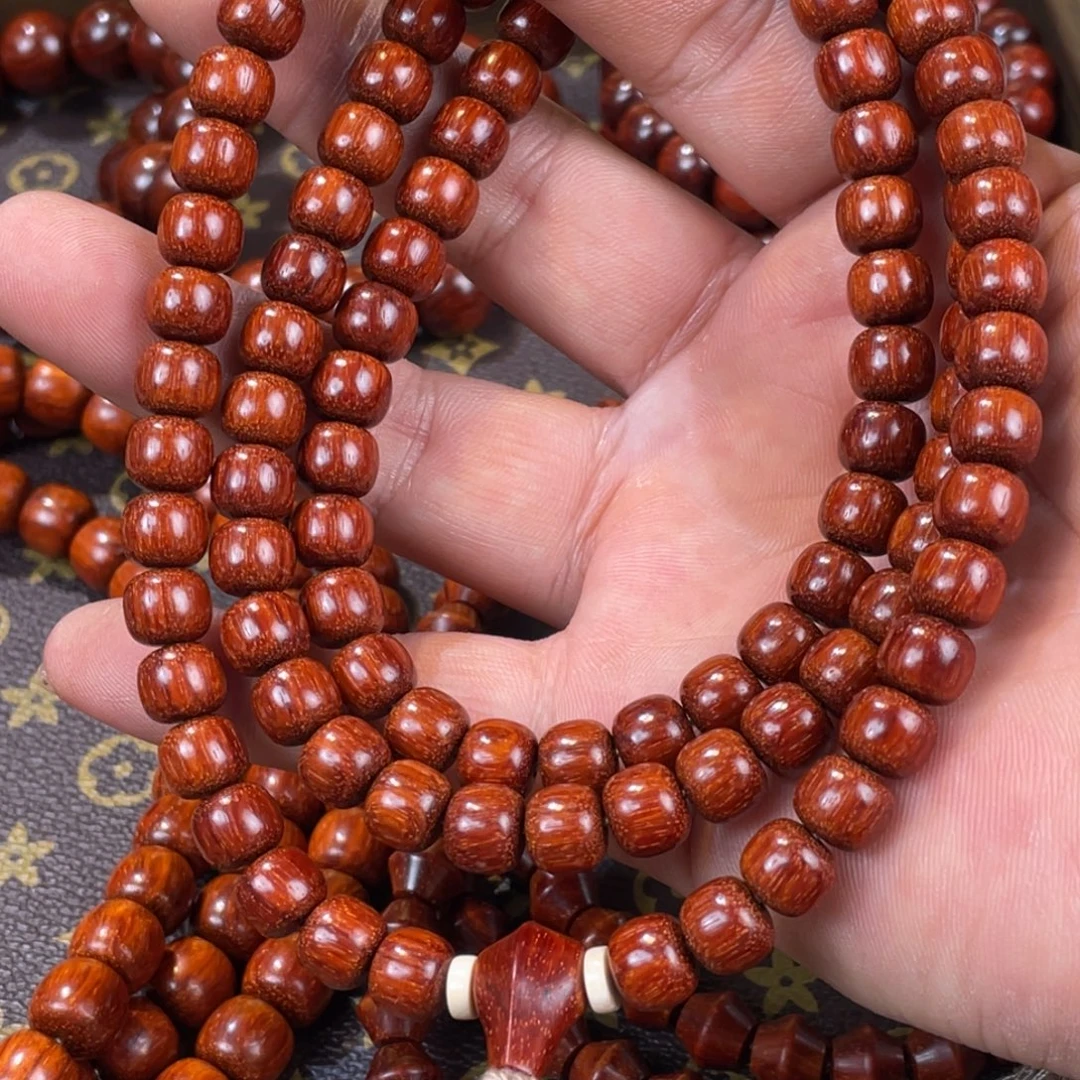 檀香紫檀（小叶紫檀）492号0809.108颗极品玉化干磨多圈