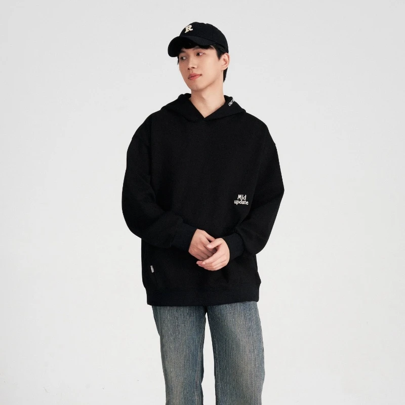 2024新秋季连帽套头衫卫衣男女潮流同款休闲宽松情侣款不加绒正品