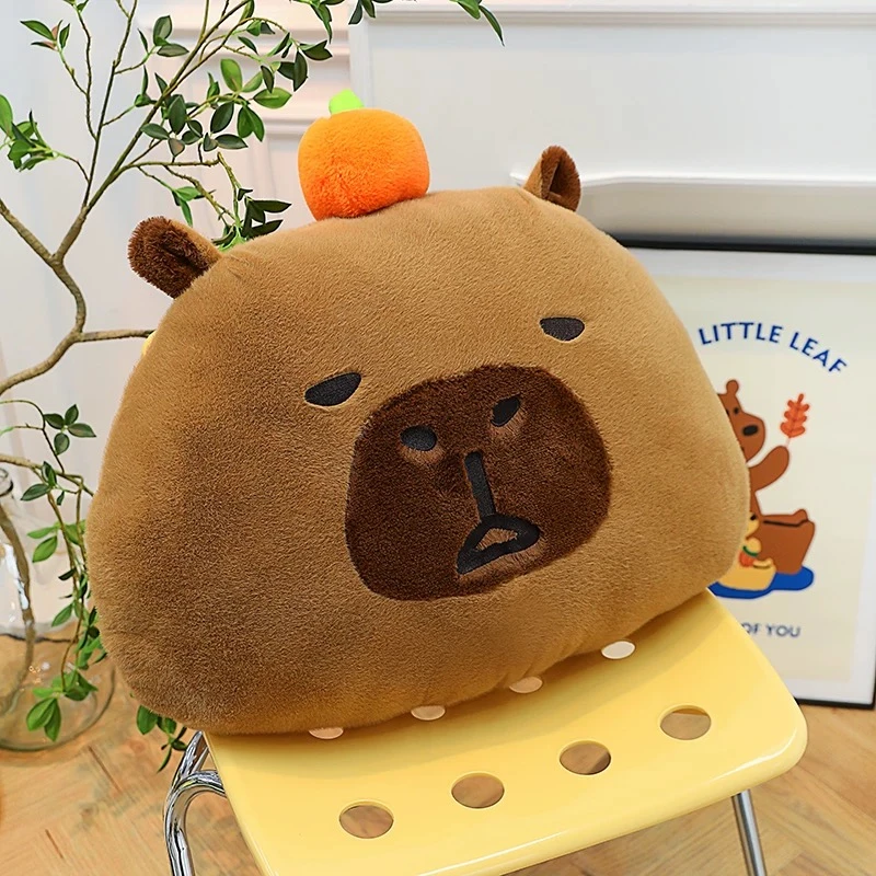 长条卡皮巴拉抱枕 50厘米橘子款手工测量误差3-4cm 非宠物用品