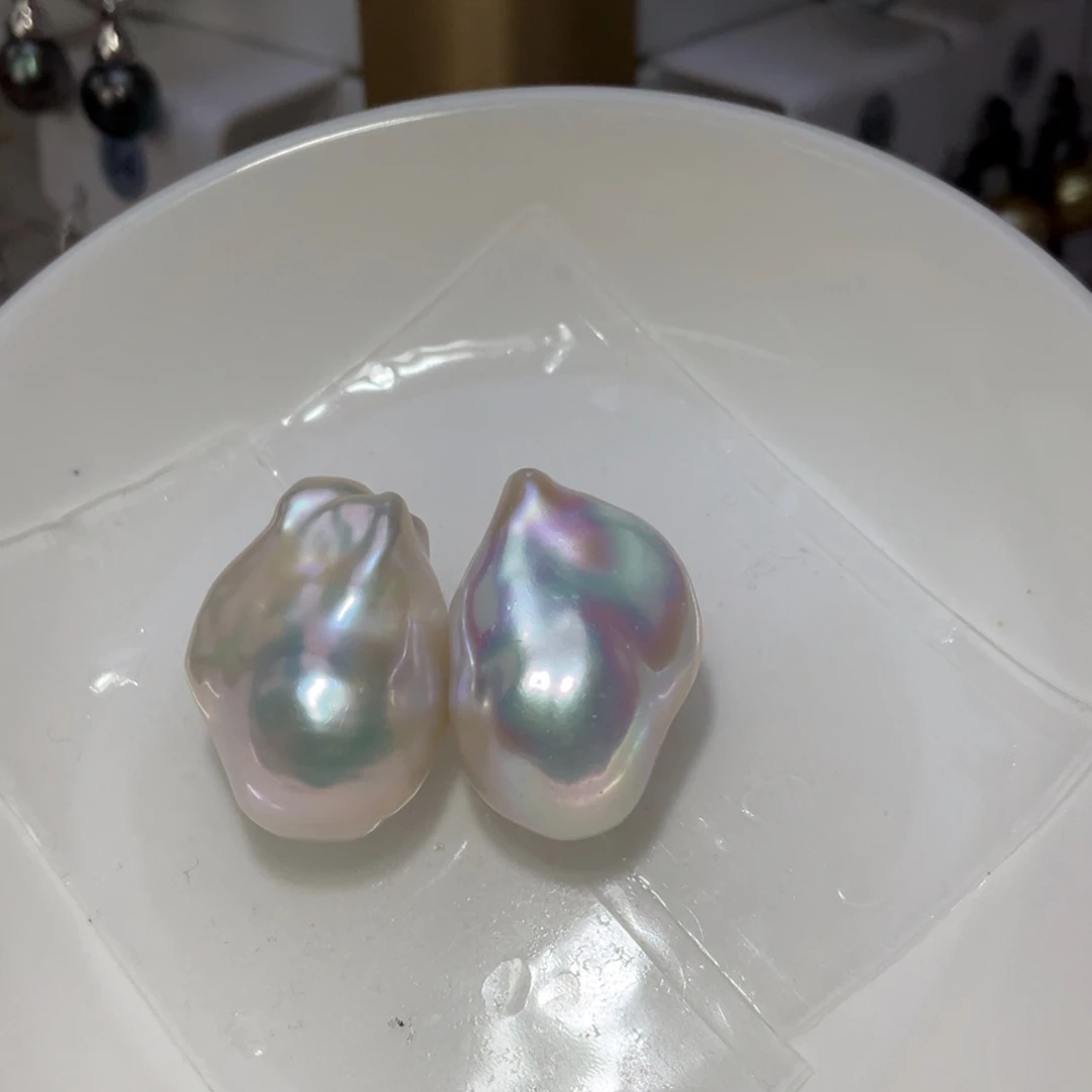 淡水珍珠耳饰银S925镶嵌