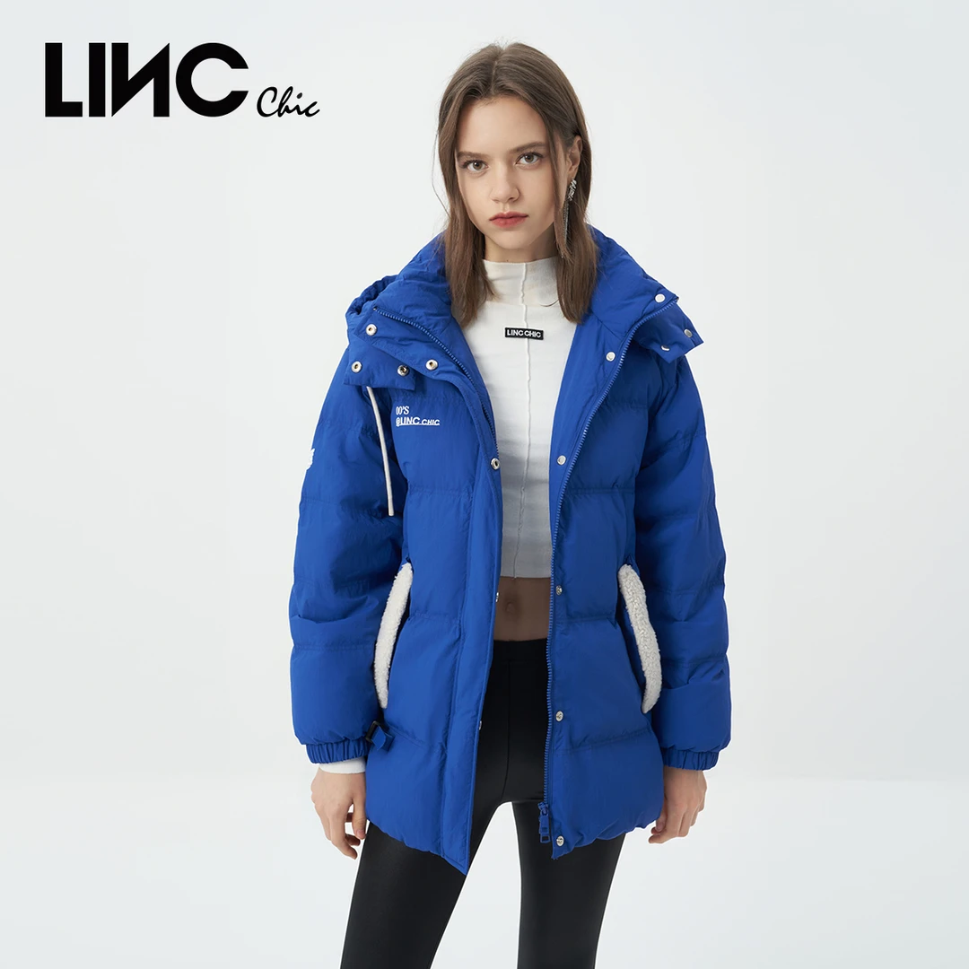 LINCCHIC/金羽杰复古造型感中长款羽绒服Y22603291