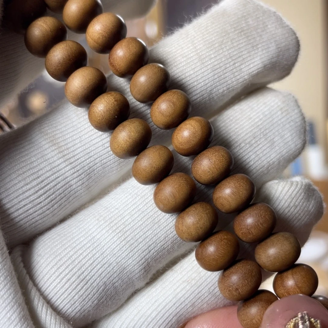 檀香木手串/手链糖****8老山檀香老料顺纹算盘珠