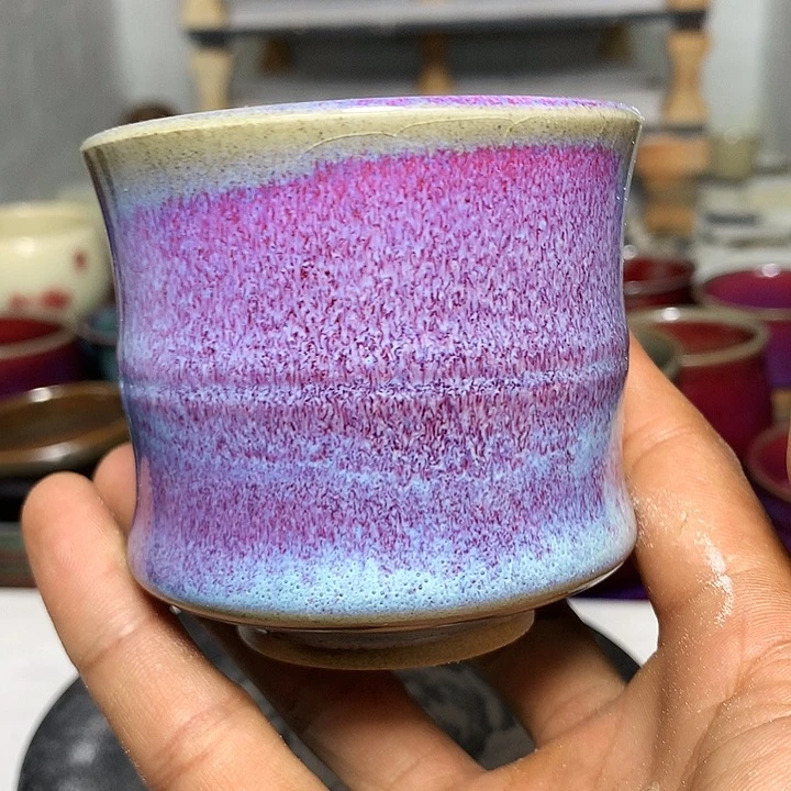 纯手工制作，钧瓷杯子钧瓷杯子