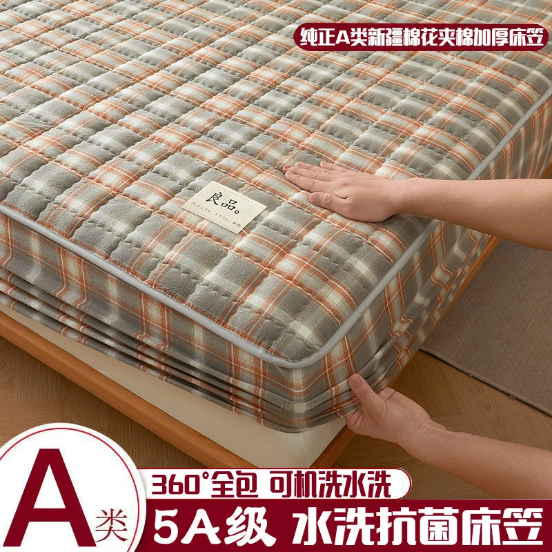 新疆棉床笠纯棉a类床垫保护罩单件床套罩夹棉床罩可机洗床垫套罩3
