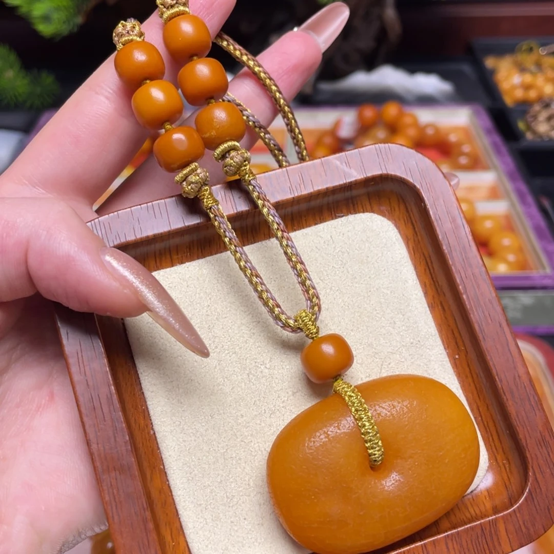 蜜蜡颈饰未镶嵌项链