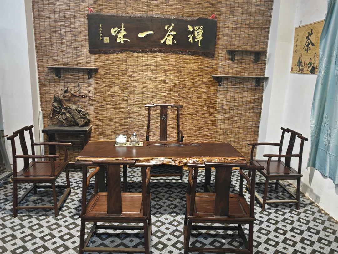 大板实木茶桌椅组合补差价专拍链接（直播专用意向金链接高档茶台）