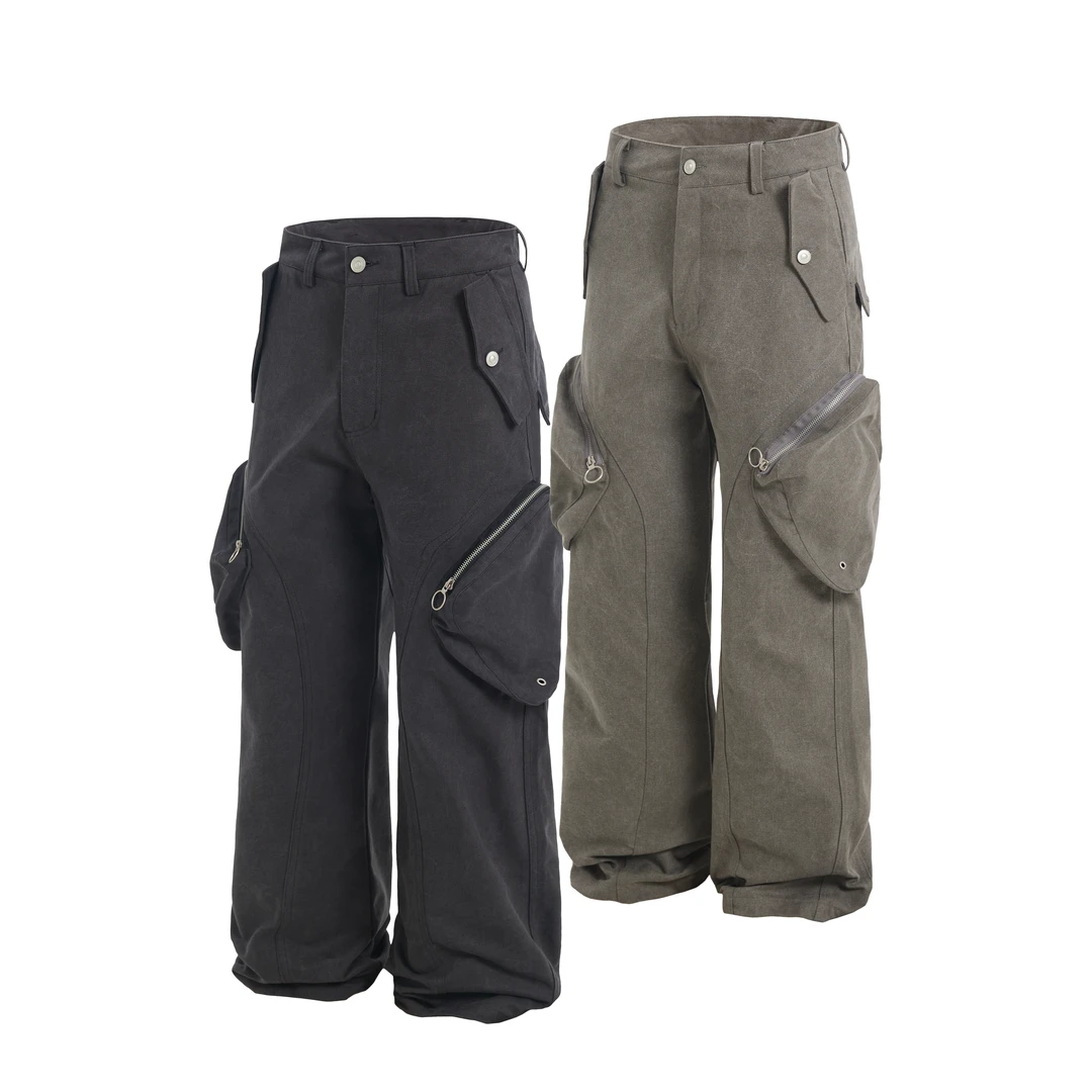 SKATEPARK “炮弹裤”加密碧纹洗水珠帆布直筒工装户外炮弹裤