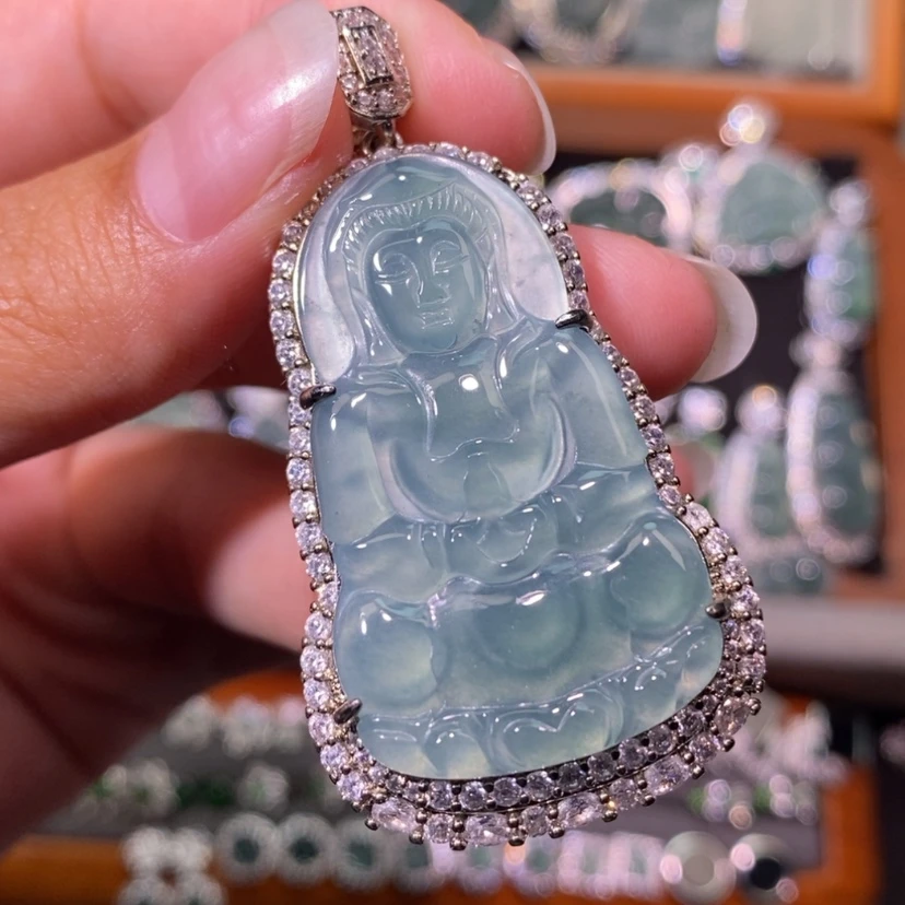 【闪购商品】翡翠未镶嵌颈饰天然