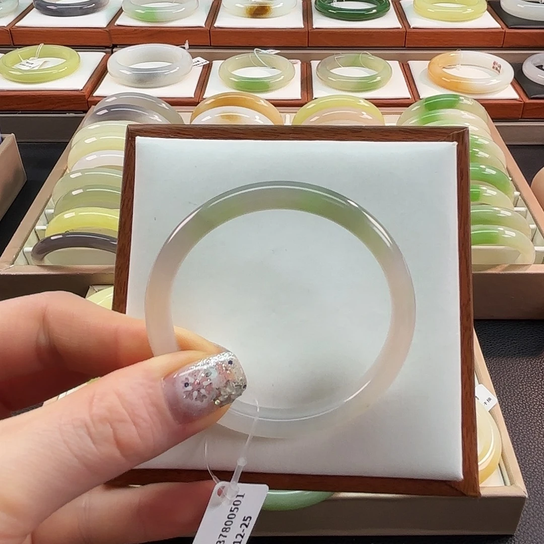 和田玉未镶嵌手镯【冰紫飘翠】