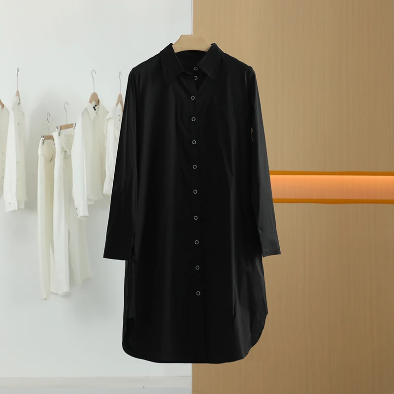 【半价q仓-唐长老自营】货号4516女装春秋新款简约休闲连衣裙M