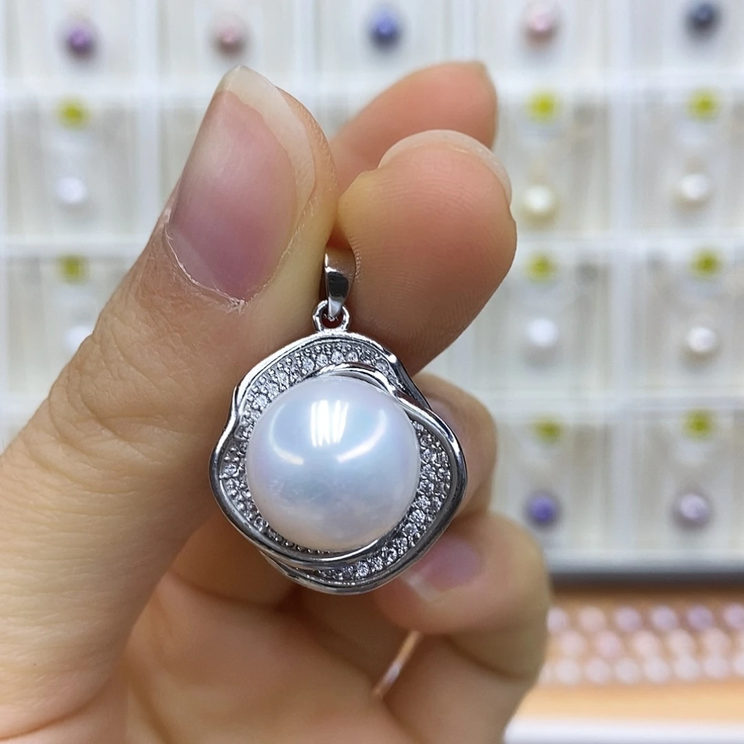 合金淡水珍珠吊坠(赠链)