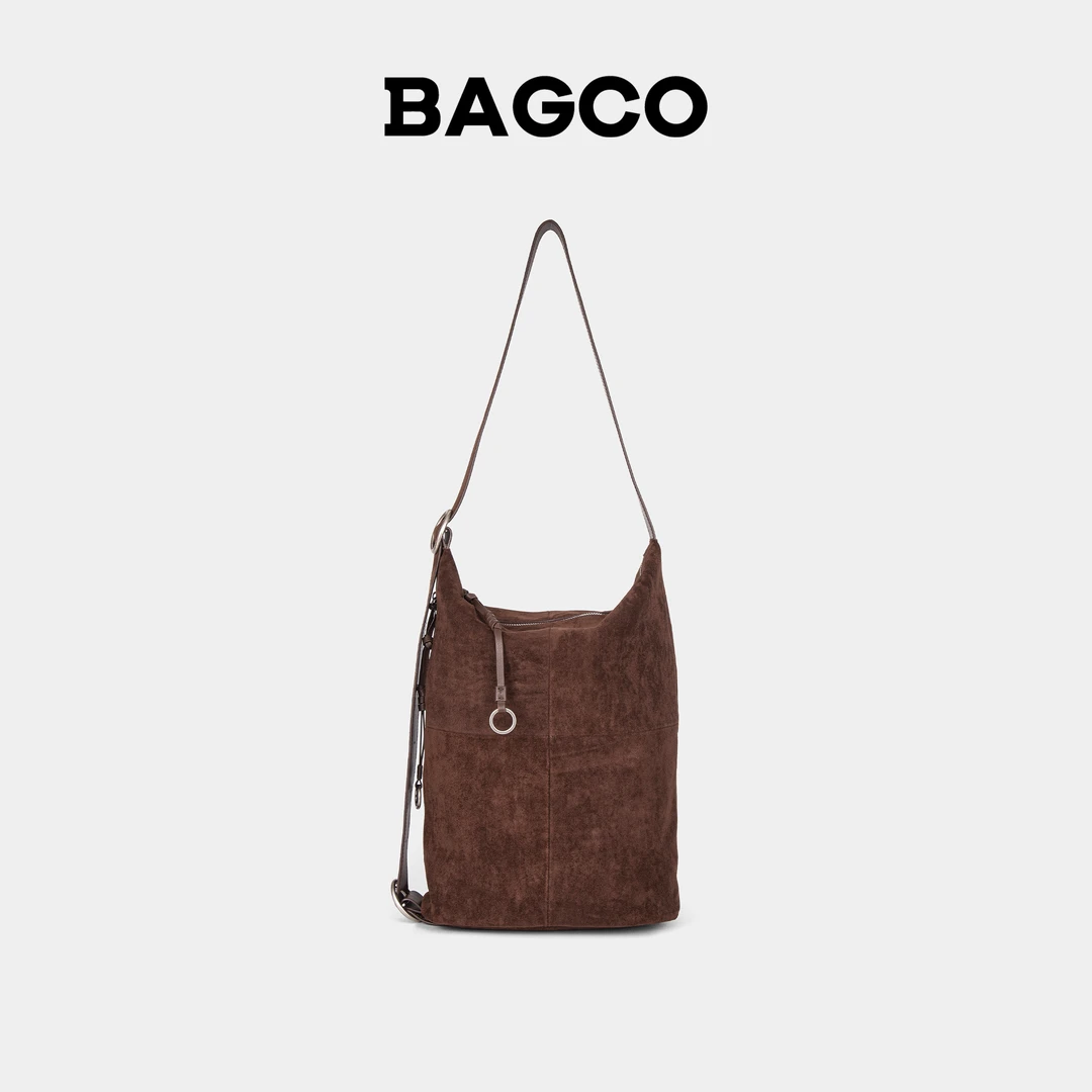 BAGCO“城市行李袋”高丝光磨砂牛皮多背法可调节斜挎包