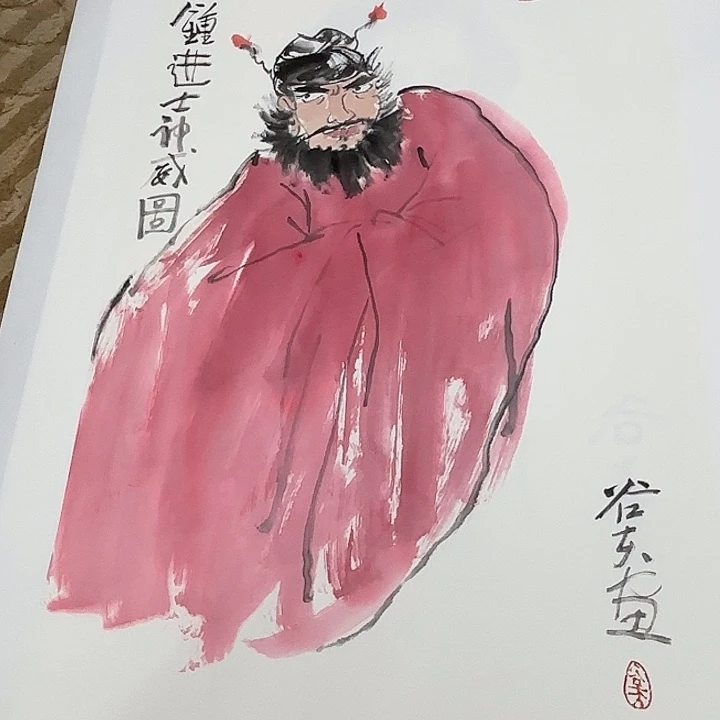 国画花鸟的翅膀是一个巨大的蝴蝶结