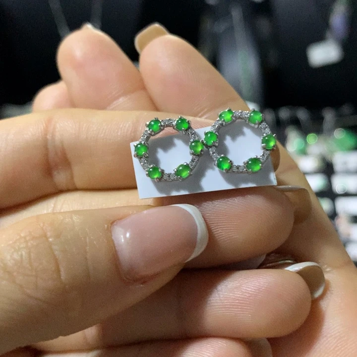 翡翠银S925镶嵌戒指