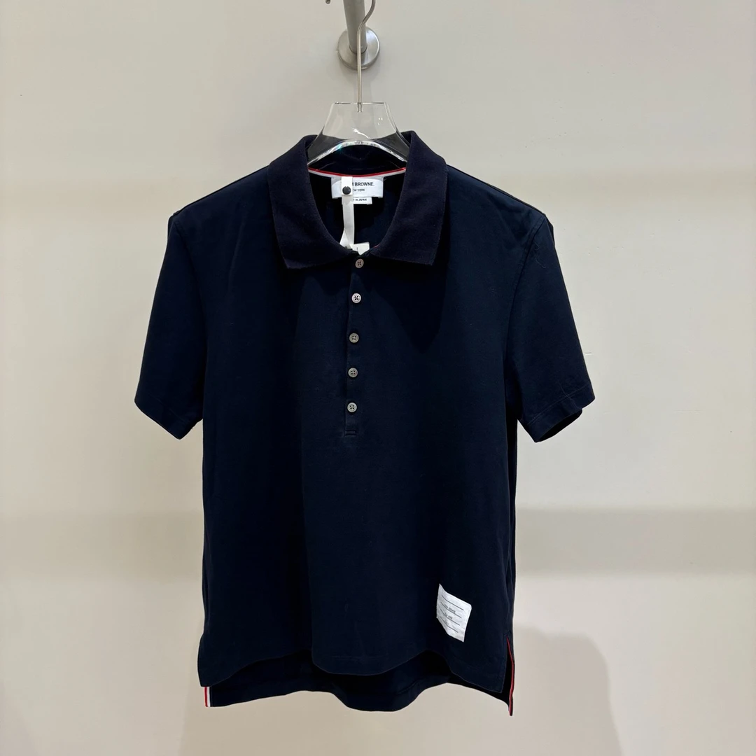 99新 THOMBROWNE A级 TB1310 棉质珠地POLO衫 1码 原价3700
