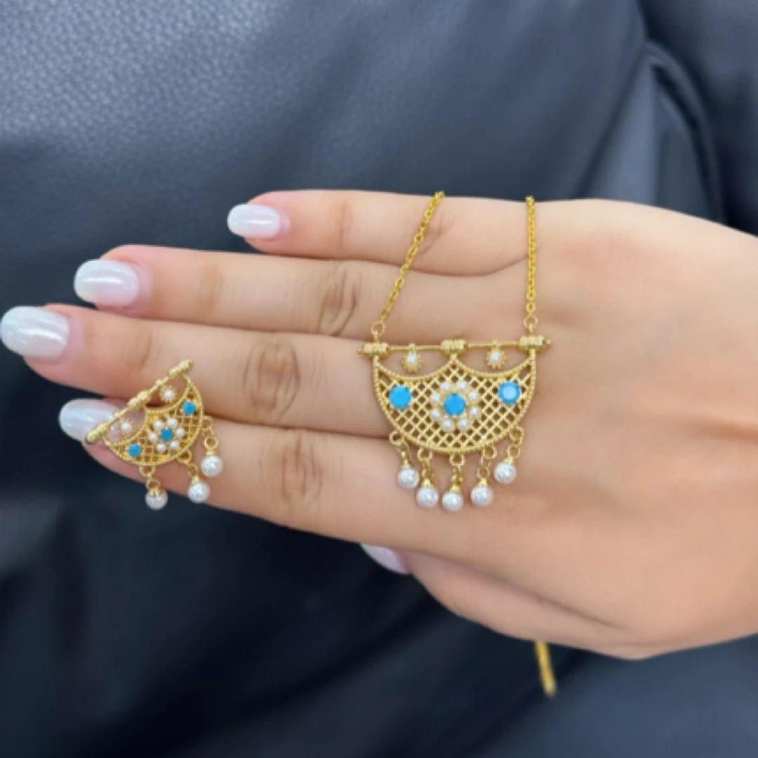 铜项链 精灵风项链耳环套装