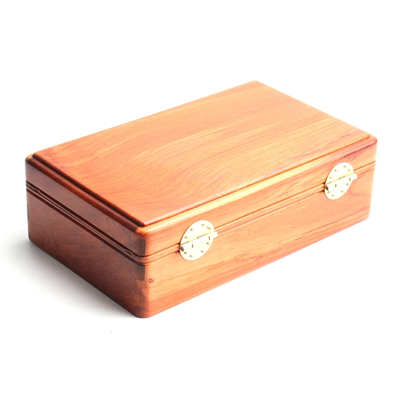 27cmMH实木首饰盒木质家用收纳盒木制婚嫁珠宝盒纯铜扣款