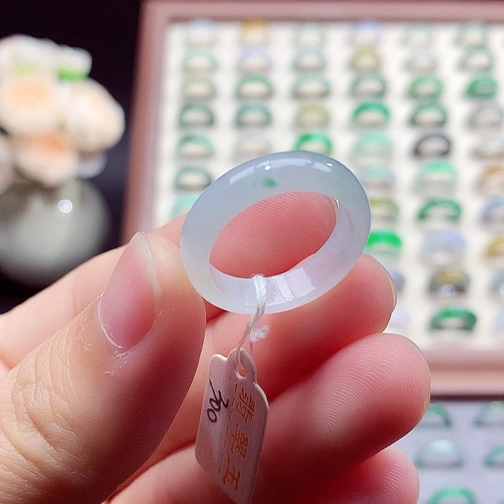 翡翠未镶嵌戒指17-18号