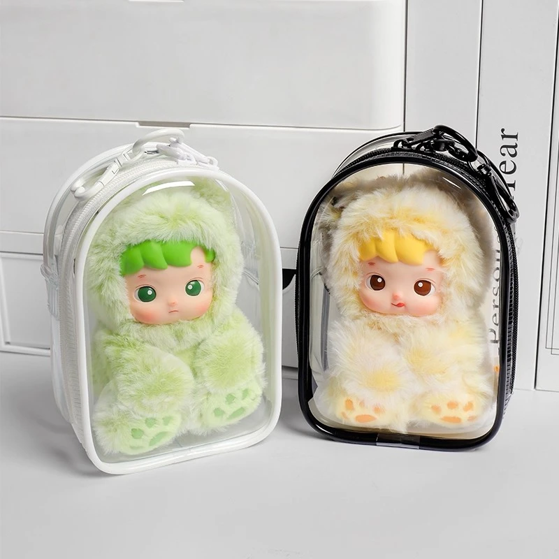 小熊软糖保护套搪胶HACIPUPU公仔挂件15cm保护壳收纳娃包高清透明