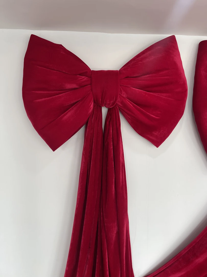 1.2米超大丝绒蝴蝶结结婚女方婚房布置网红拍照道具婚礼氛围