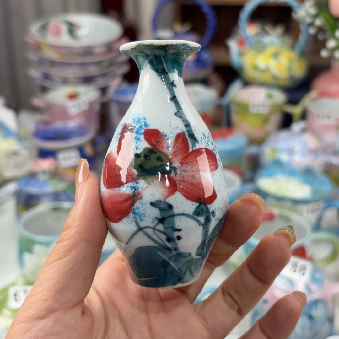 瓷片景德镇手绘高温釉下彩陶瓷茶具