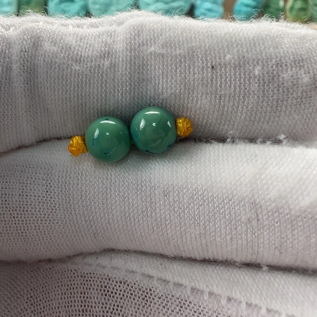 未镶嵌绿松石圆珠6mm