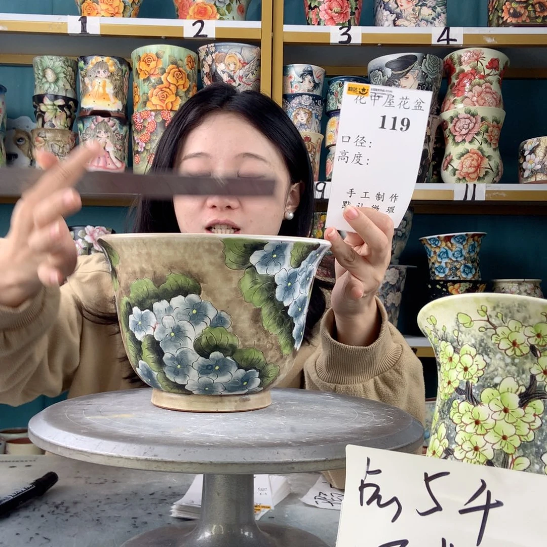 陶景德镇手工花盆119