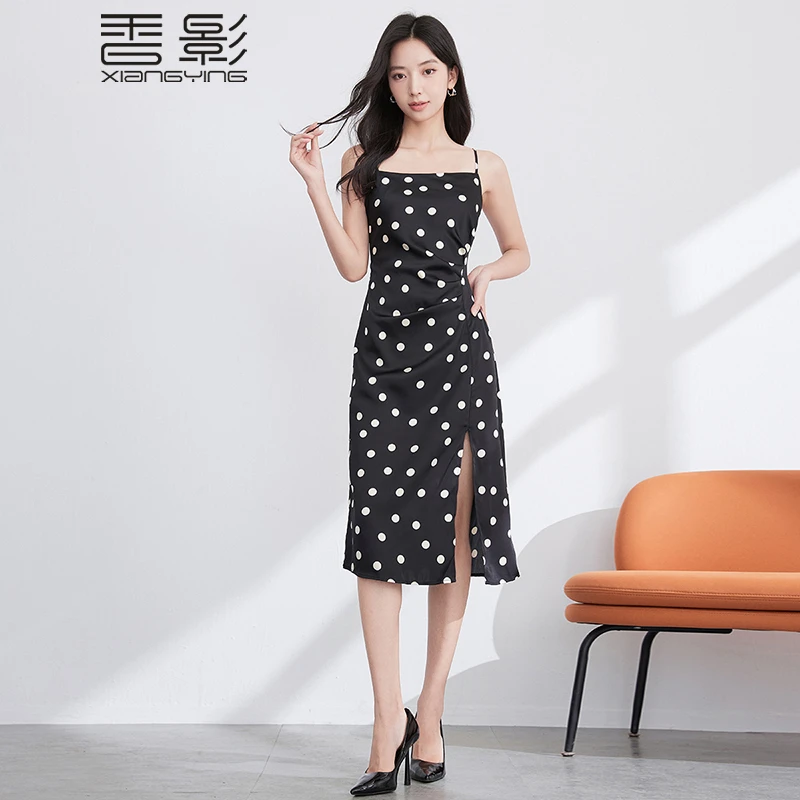 【直播专享】Q4023201连衣裙 香影吊带连衣裙女秋冬季新款气质抽