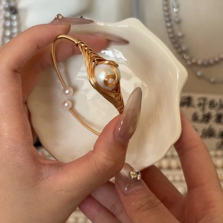 耳饰银S925镶嵌淡水珍珠91