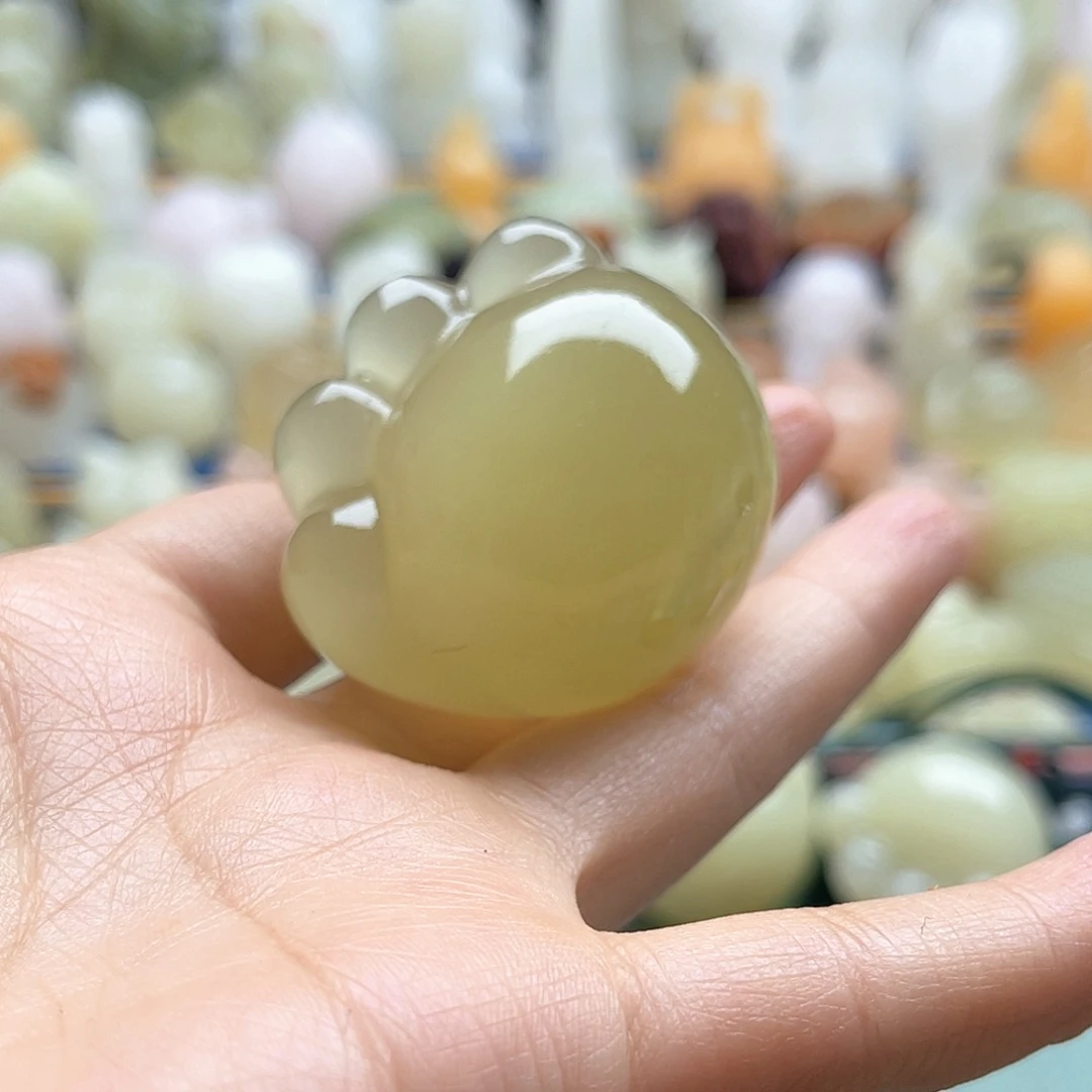 蓝***晶昆仑山脉山料手把