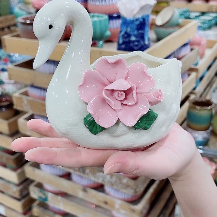 有孔，凑10元包邮陶瓷花盆发货！