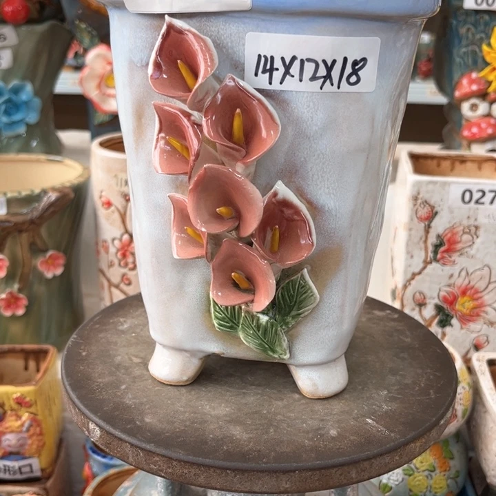 紫砂花盆粗陶材质多肉花盆