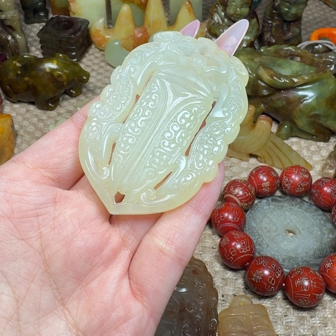 白玉菩提吊坠挂件